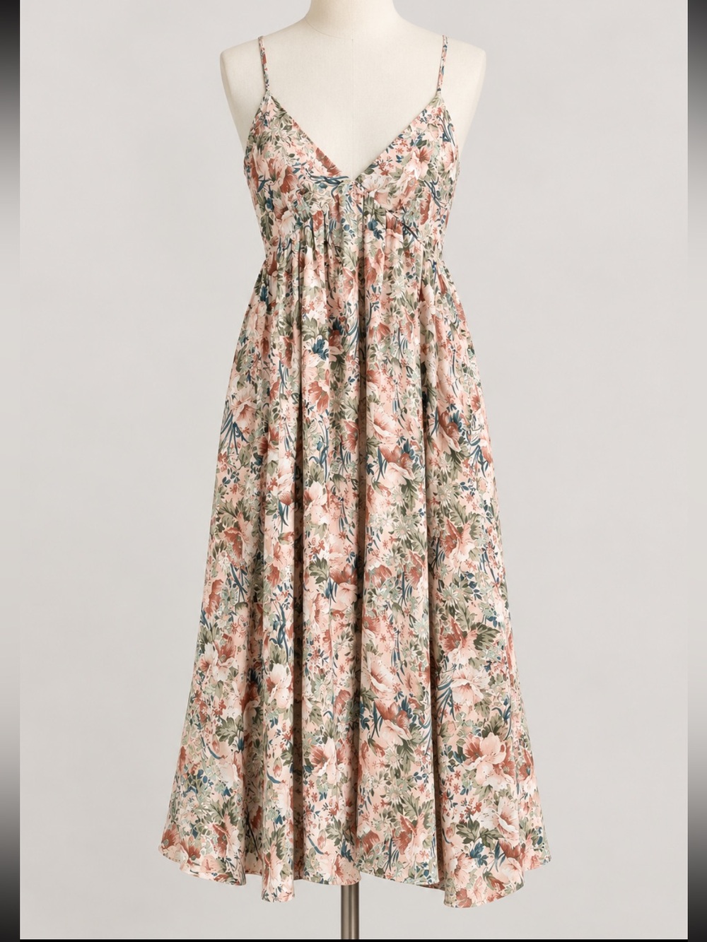Lulus Floral Midi Dress Size Medium Romantic Boho Sundress